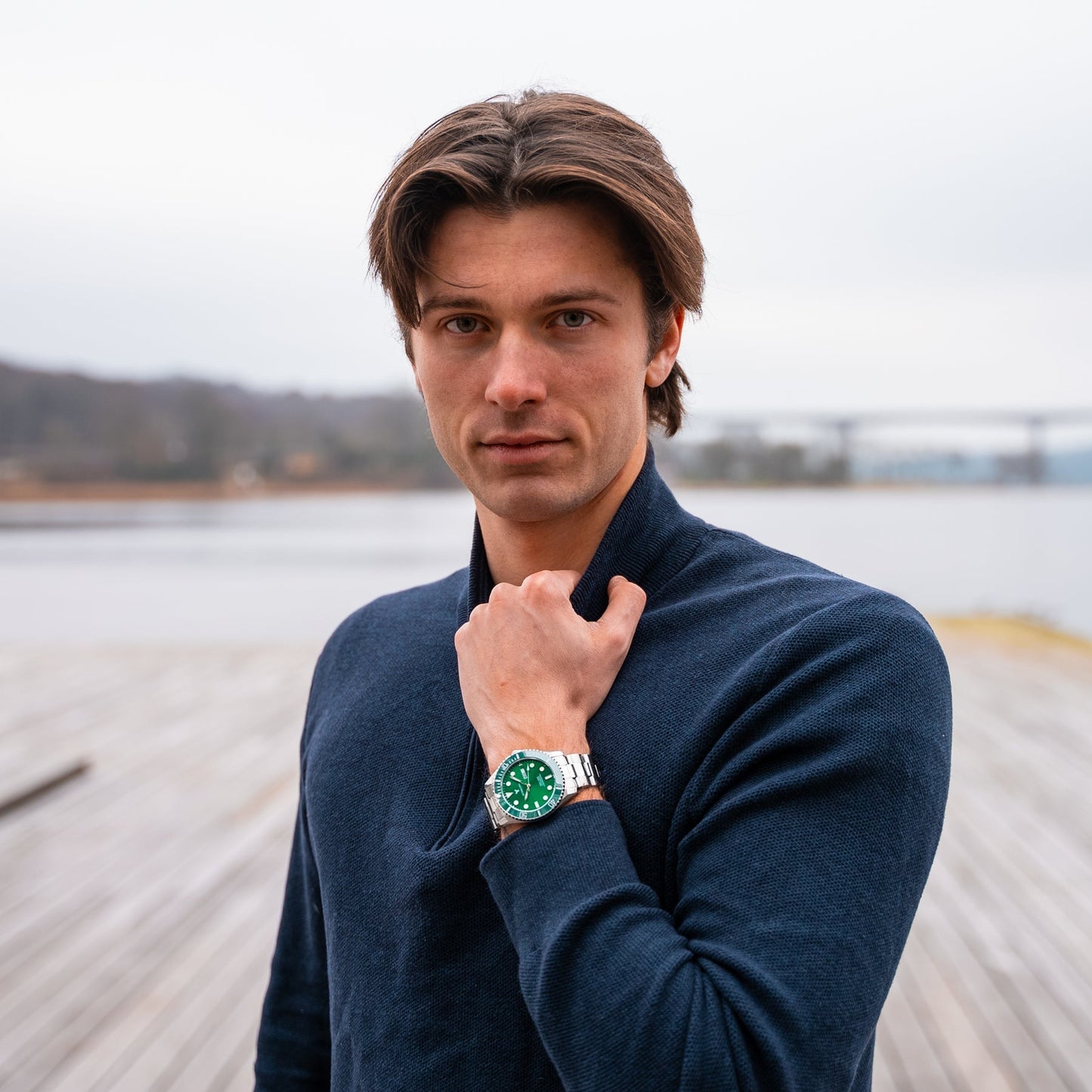 Ceas Elvețian Oruss Sterling Ascend Submarine – Verde Metalizat